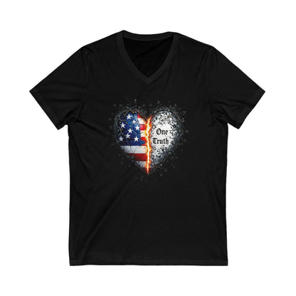 One Truth Heart Design V-Neck Shirt product type