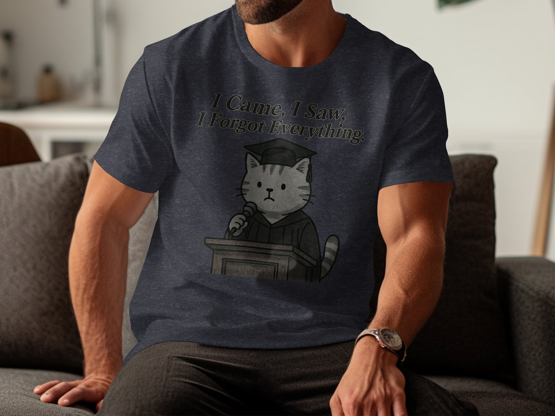 Cat in Suit Funny Quote T-shirt Humor Product