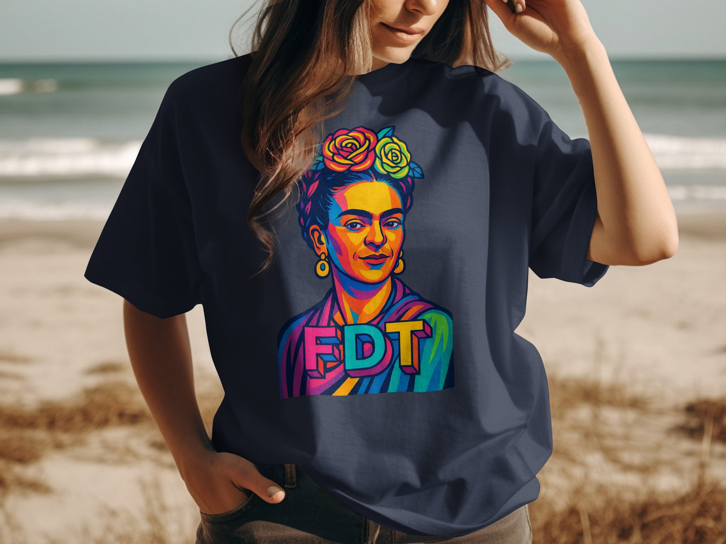 Colorful FDT Portrait Beach Day T-shirt product type