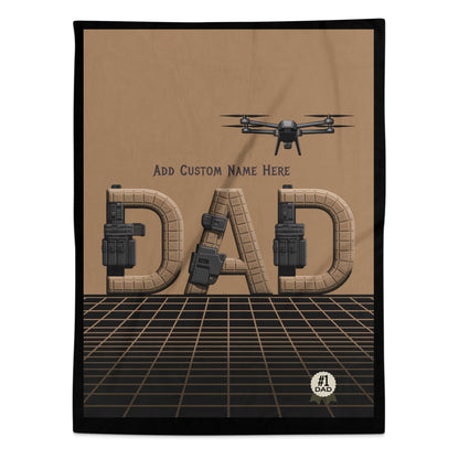 #1 Dad Custom Drone Design Blanket product