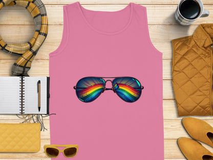 Vibrant Rainbow Sunglasses Tank Top Stylish product