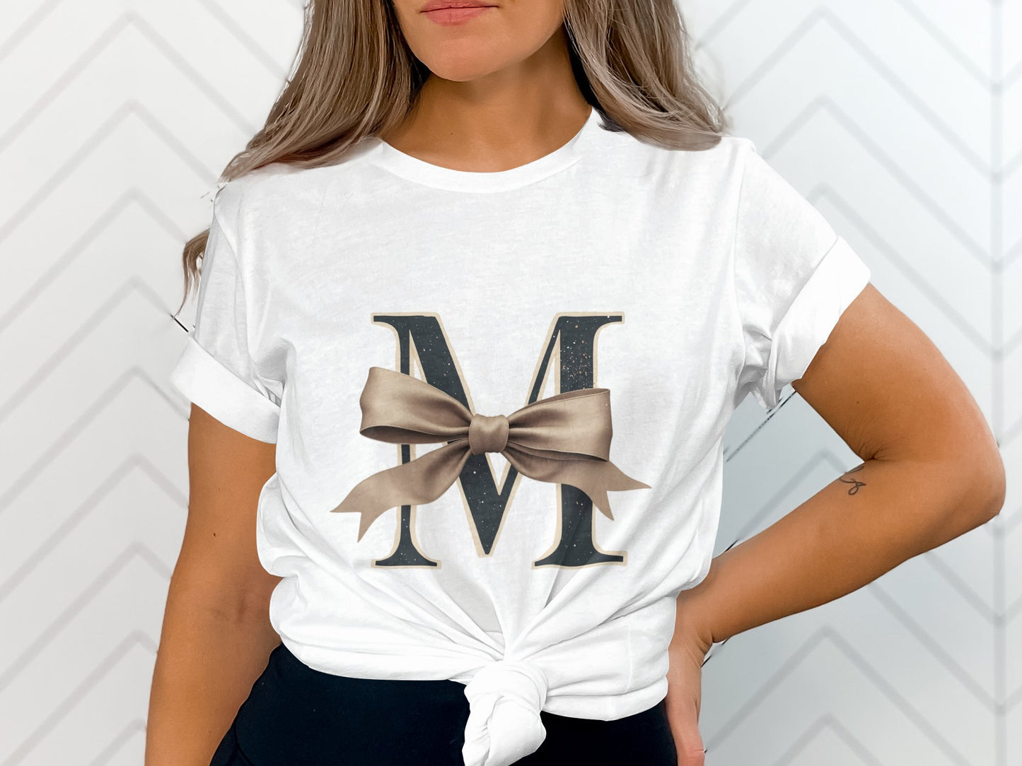 Customizable Monogram M Graphic Tee Shirt product