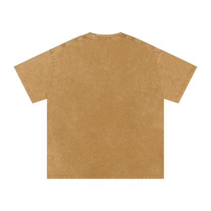 Amexican Pride Subtle FDT Design Snow Washed Oversized Cotton T-Shirt