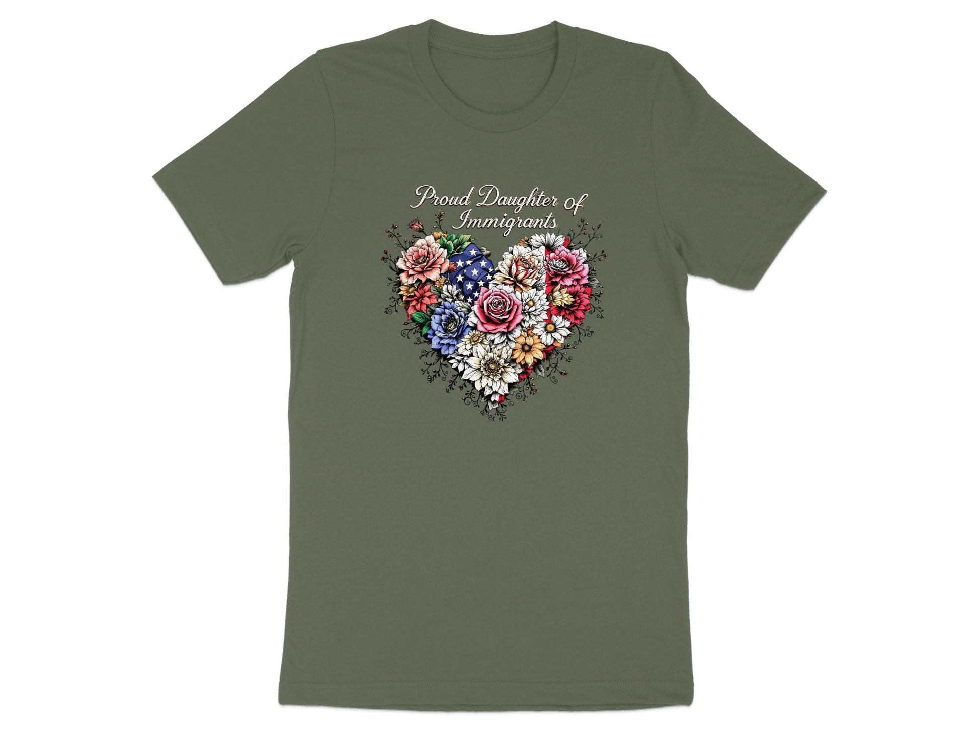 Proud Daughter of Immigrants Heart Design Shirt