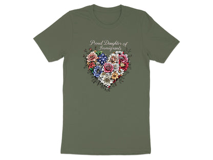 Proud Daughter of Immigrants Heart Design Shirt