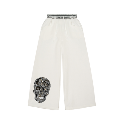 Striped Waist Wide Leg Pants