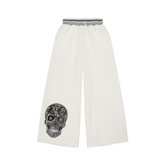 Striped Waist Wide Leg Pants
