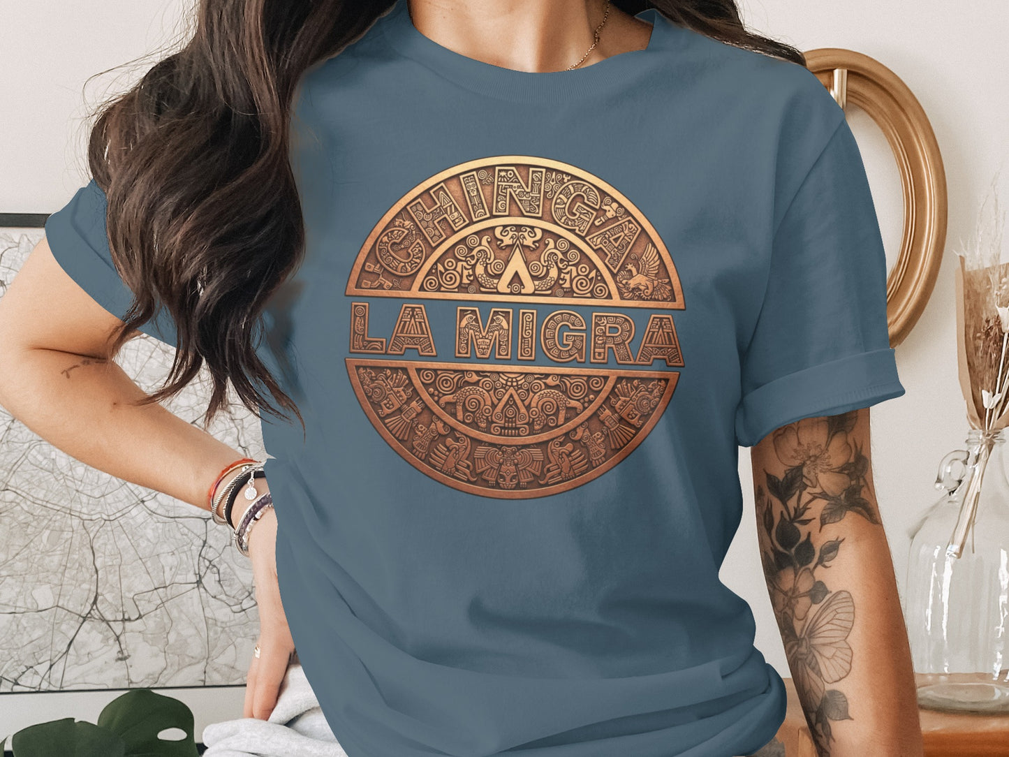 ChinGa La Migra Graphic Round Design T-Shirt product
