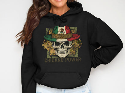 Chicano Power Hoodie with Stylish Skull Design