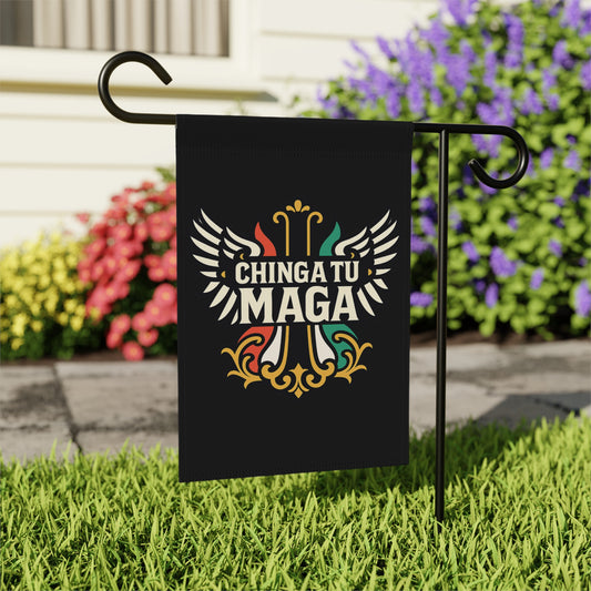 Chinga Tu Maga Banner with Colorful Wing Design Banner