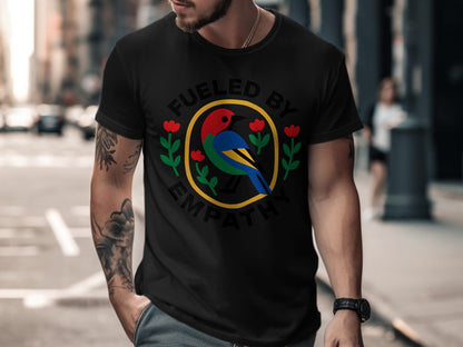 Fueled by Empathy Colorful Bird Graphic Shirt product type