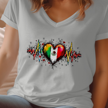 Heartbeat Mexican Flag Heartbeat Graphic T-Shirt product type