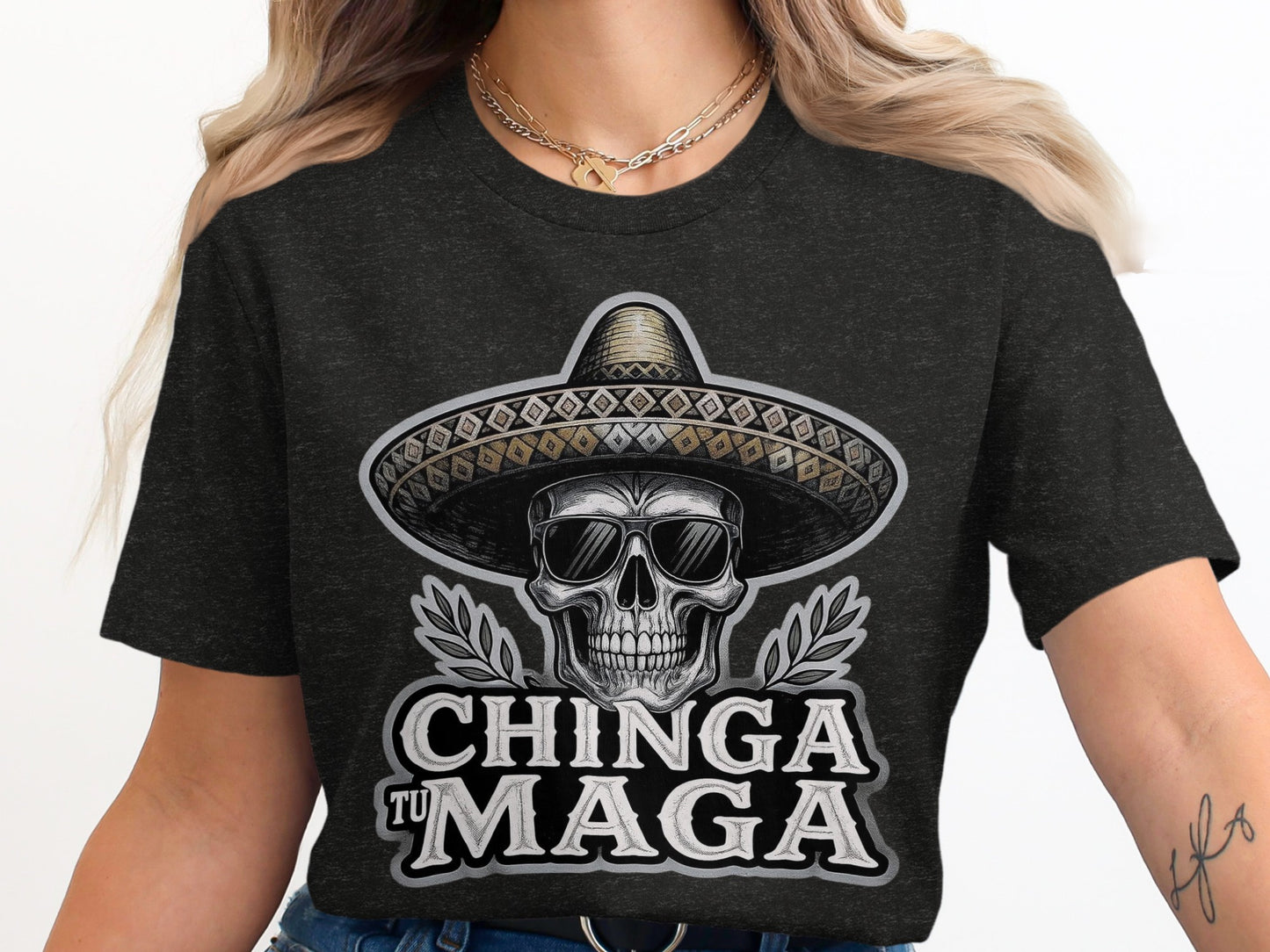 Skull with Sombrero Graphic Tee product type