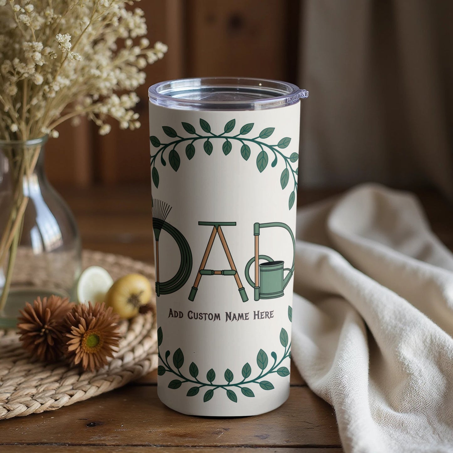 Personalized Dad Tumbler with Custom Name Product