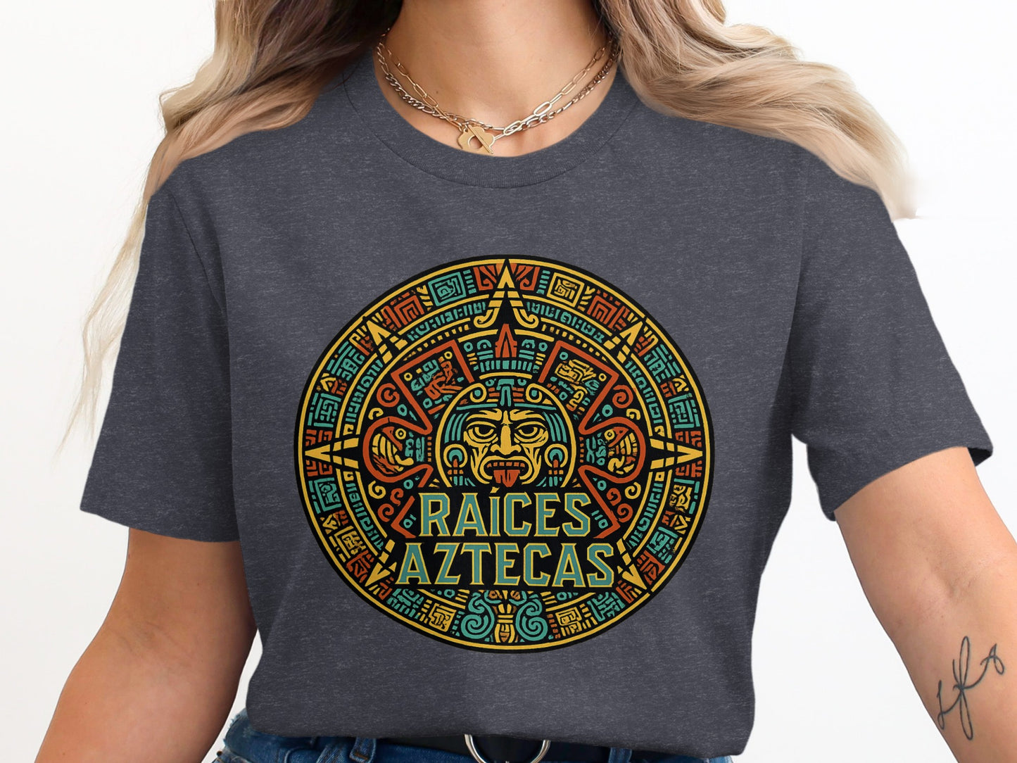 Raíces Aztecas Graphic T-Shirt Detailed Design product