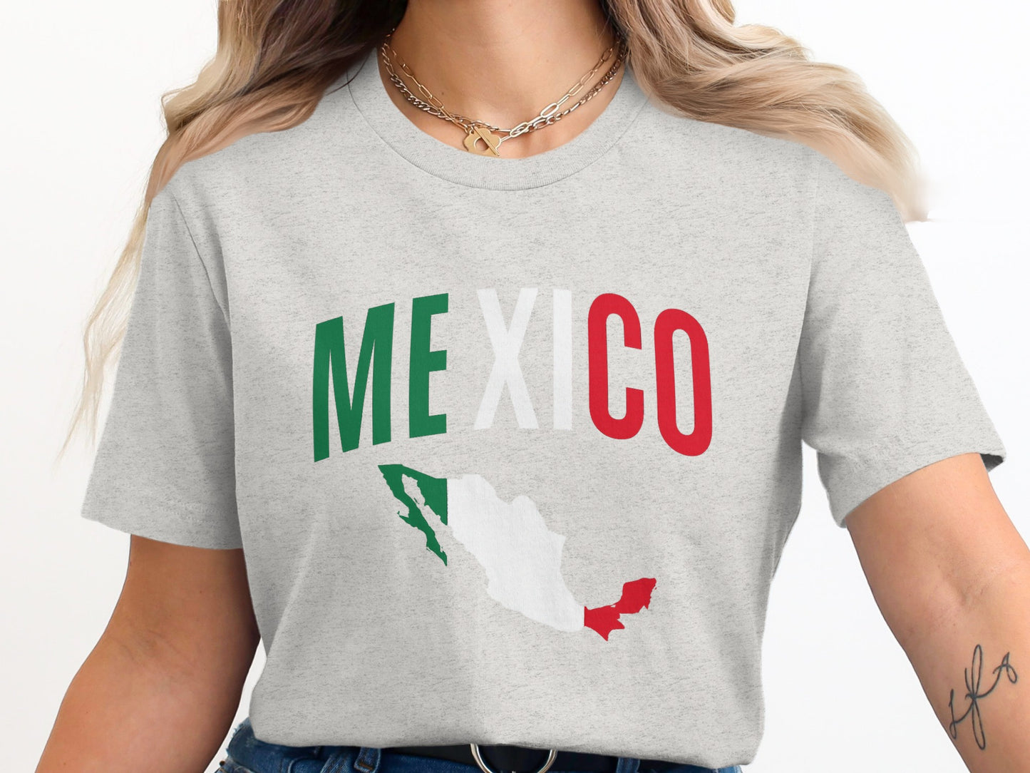 Mexico Flag Colors Graphic Tee Shirt product type
