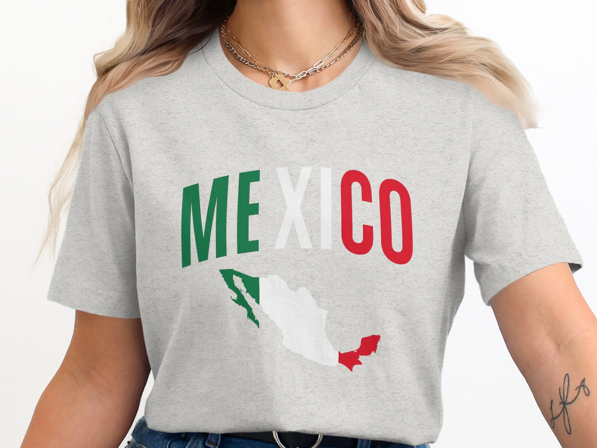 Mexico Flag Colors Graphic Tee Shirt product type