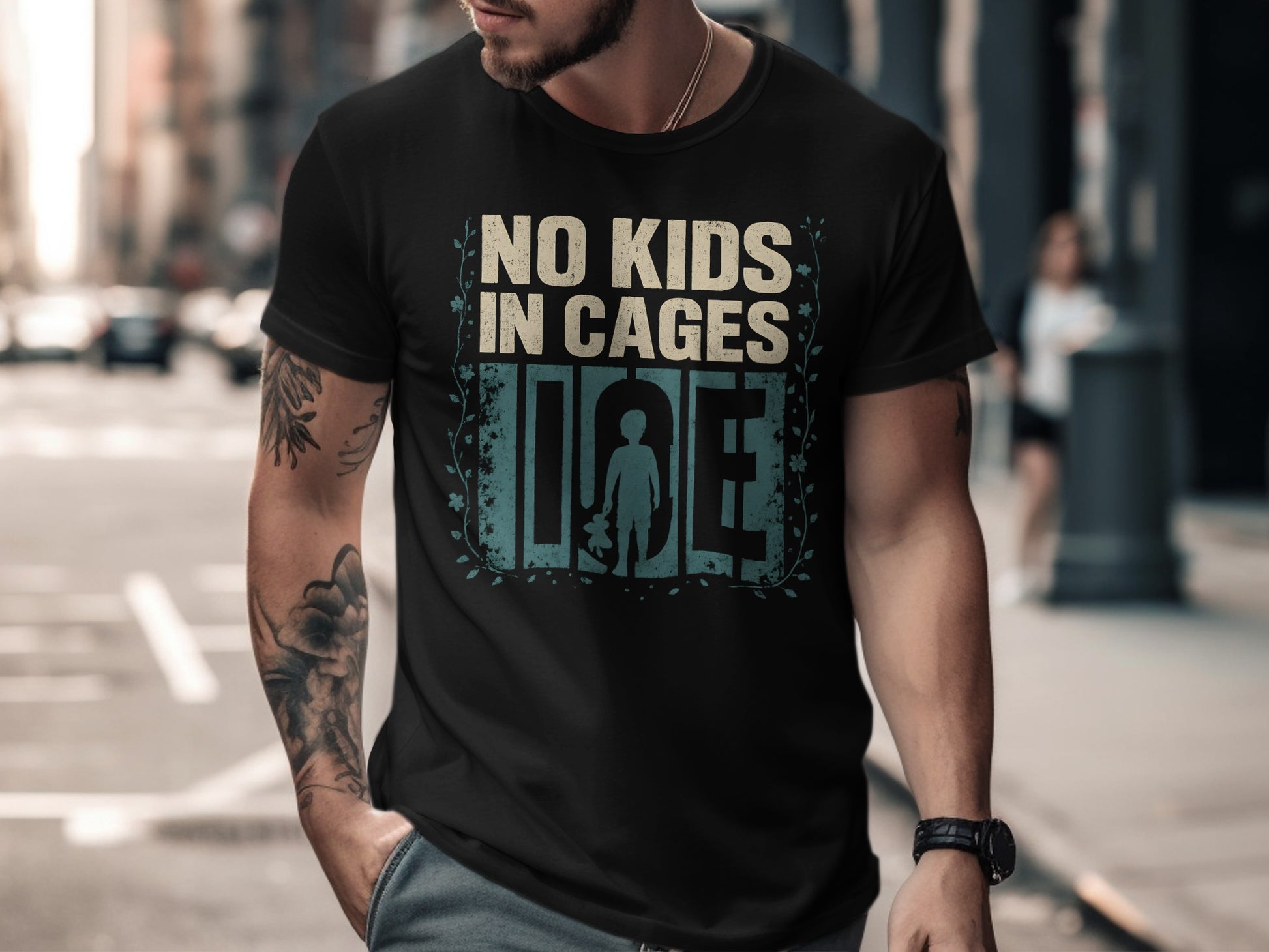 No Kids In Cages Bold Statement T-Shirt product type