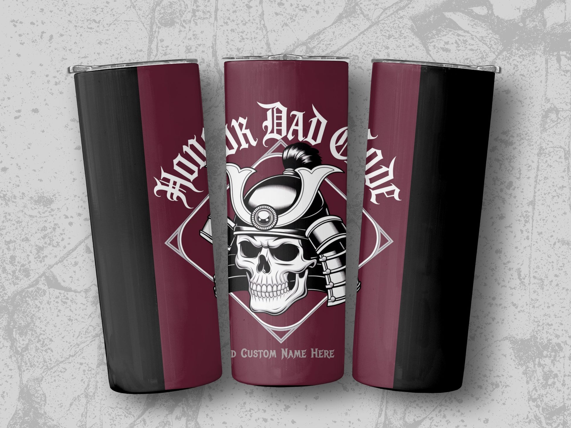 Honor Dad Custom Skull Tumbler Personalized Product