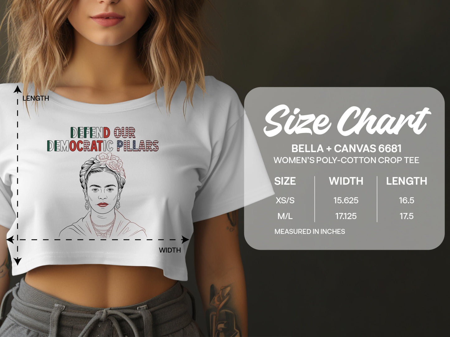 Defend Our Democratic Pillars Crop Tee product