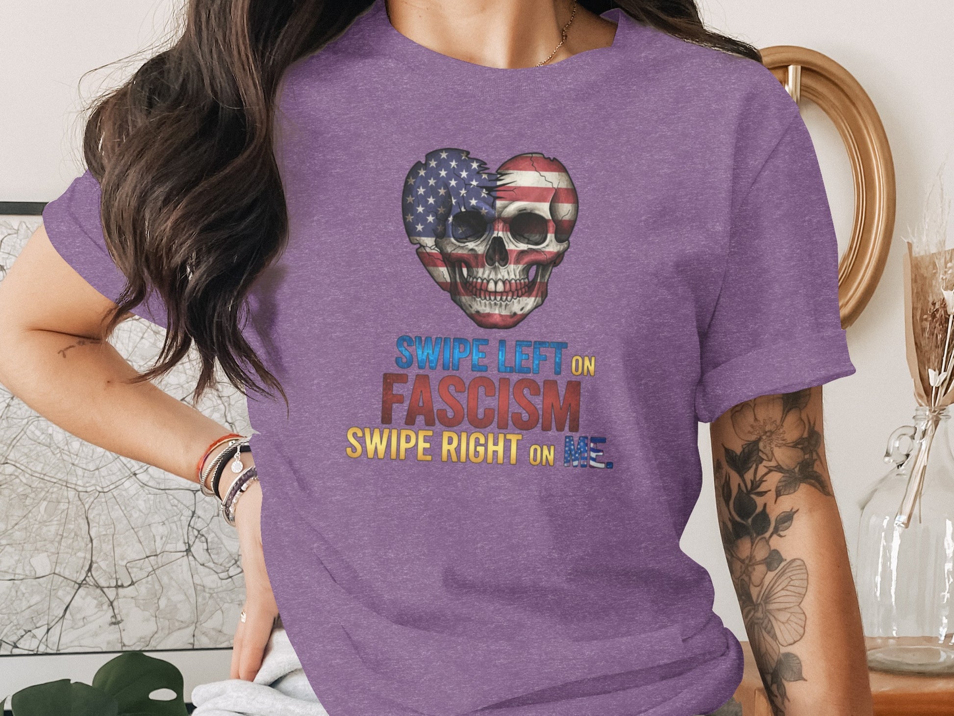 Swipe Left on Fascism Swipe Right on Me Shirt