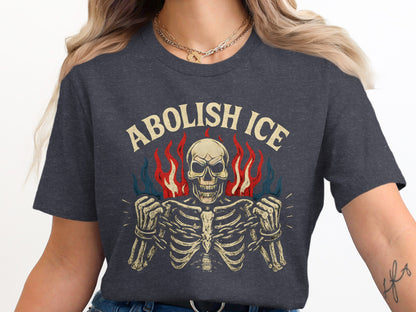Abolish ICE Skeleton Design Fashionable Shirt Product