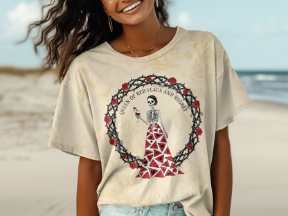Queen of Red Flags and Regret Graphic T-Shirt