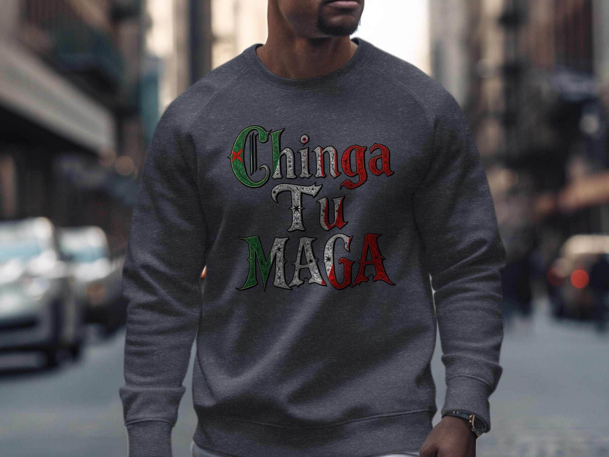 Chinga Tu Maga Graphic Sweatshirt Product