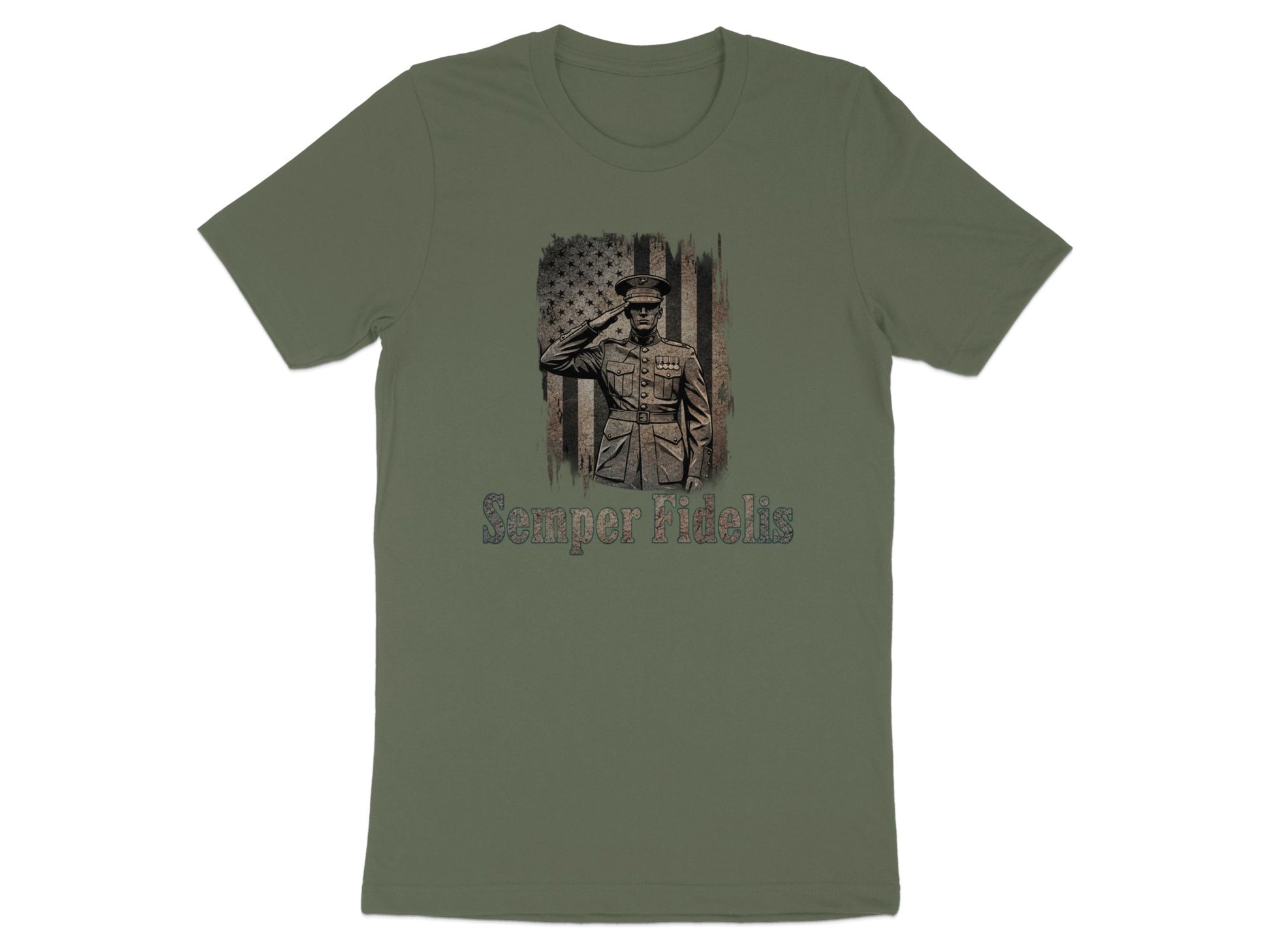 Semper Fidelis Graphic Design Military T-shirt