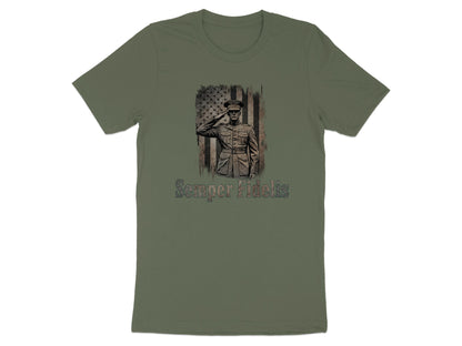 Semper Fidelis Graphic Design Military T-shirt