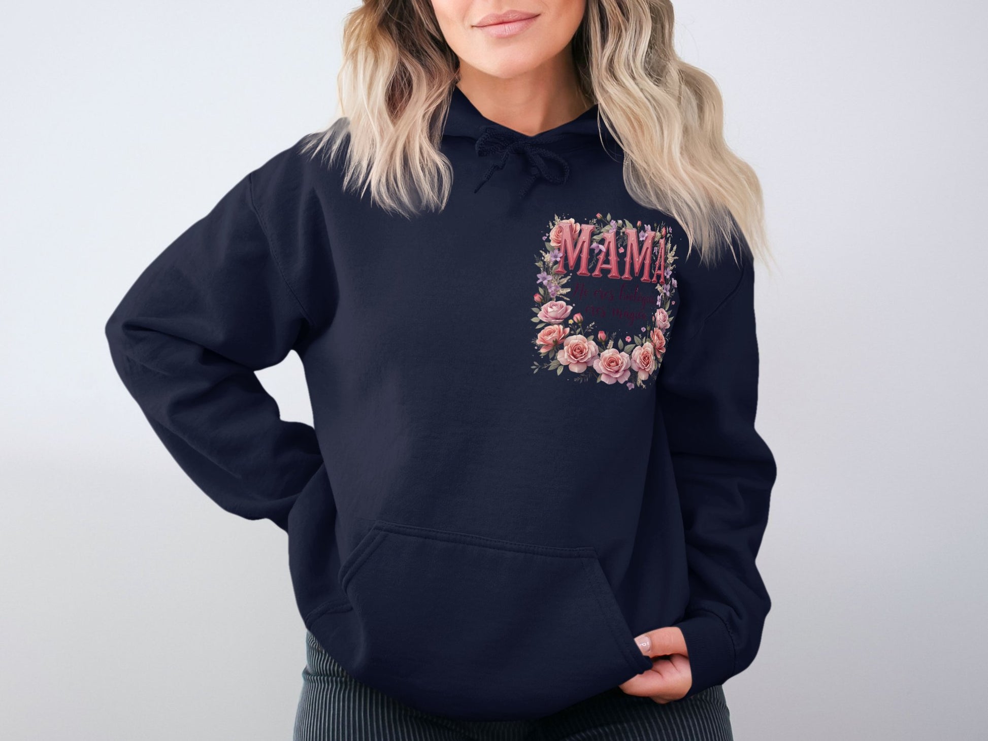Floral Design Mami Hoodie Comfortable and Stylish Product
