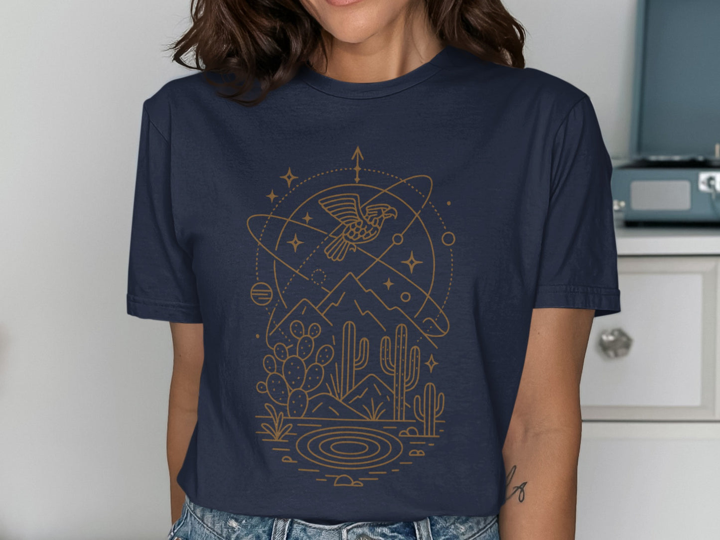 Cosmic Desert Illustration Graphic T-Shirt product type