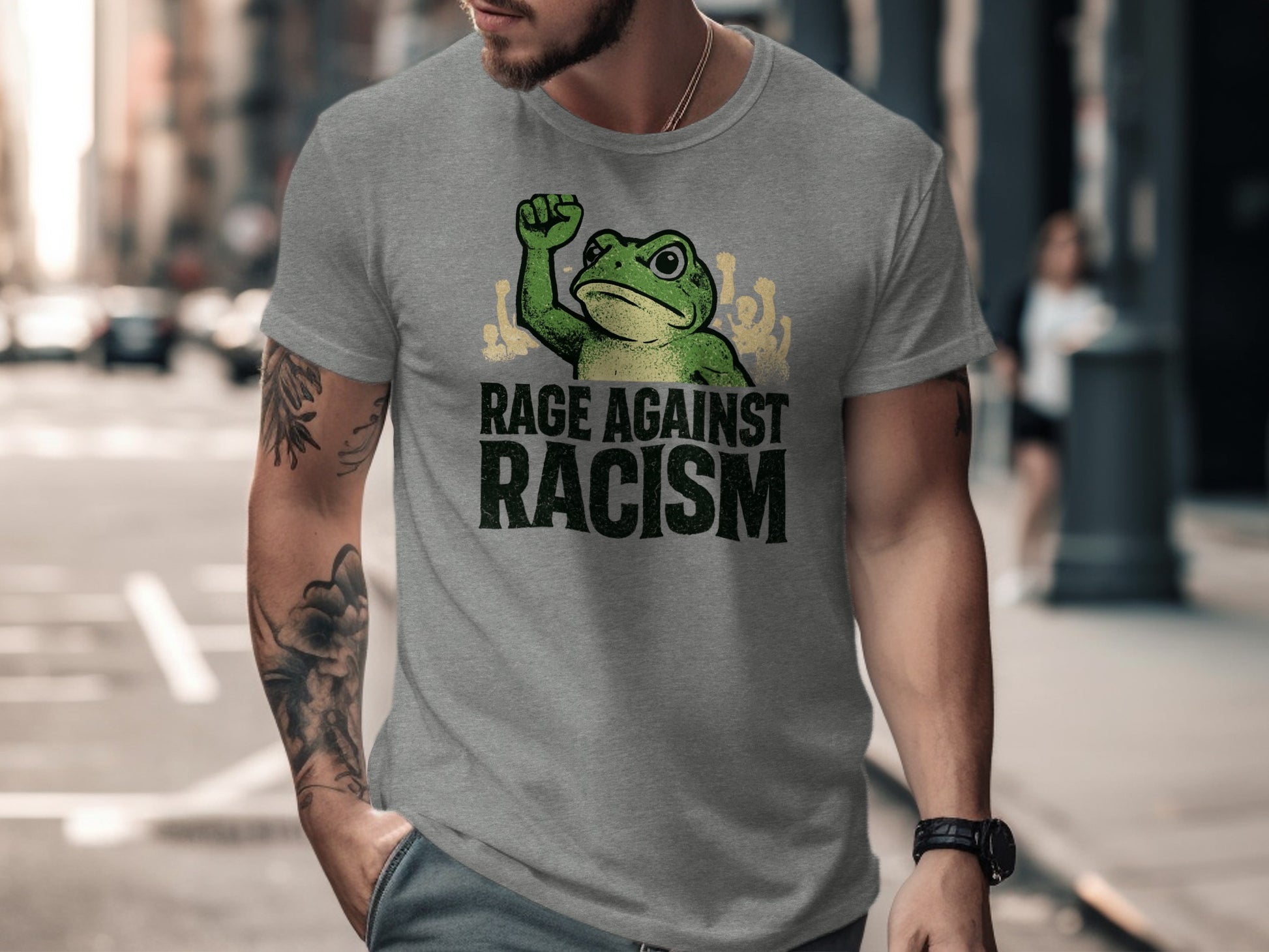 Rage Against Racism T-shirt advocating equality