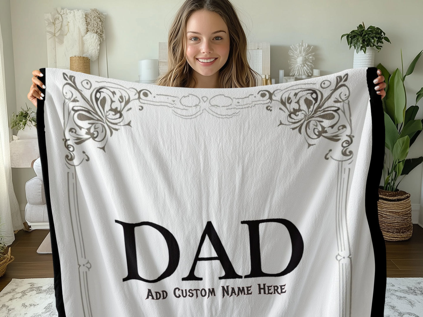 Personalized Dad Custom Name Blanket product type