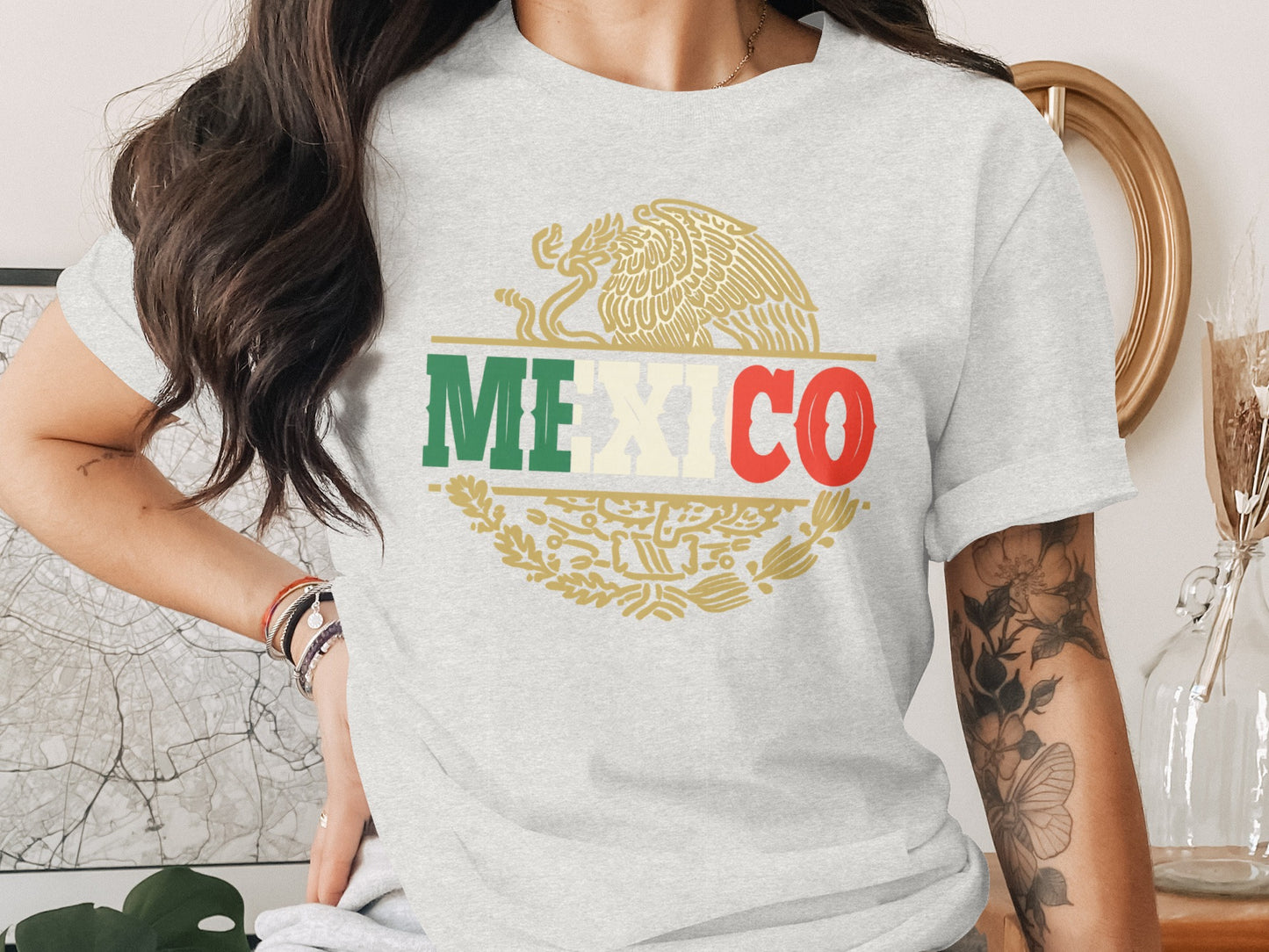 Vintage Mexico Emblem Graphics on T-shirt product