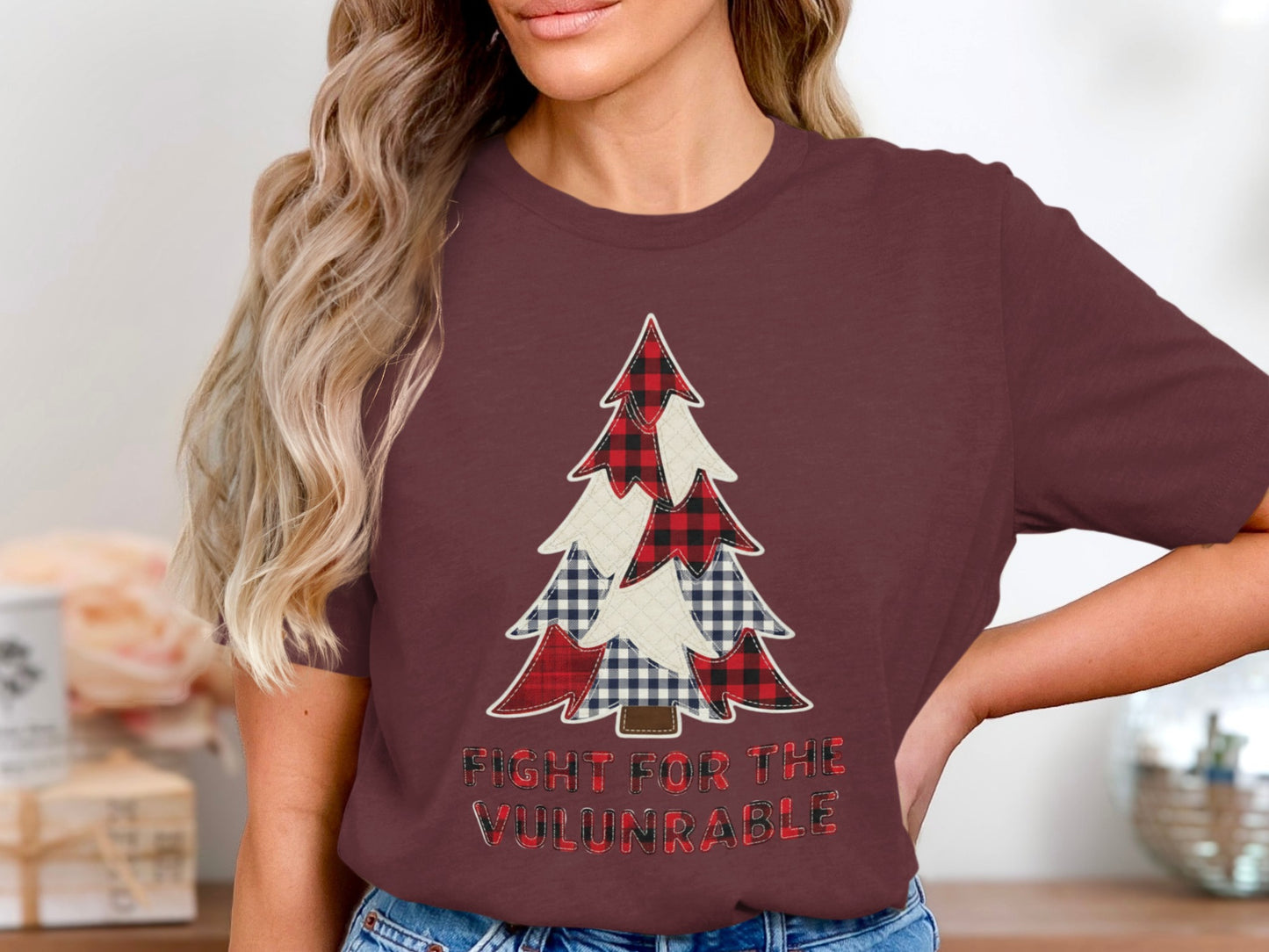 Fight for the Vulnerable Christmas Tree Shirt