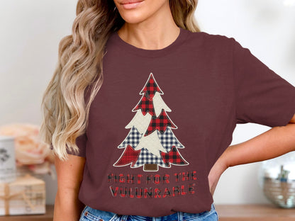 Fight for the Vulnerable Christmas Tree Shirt