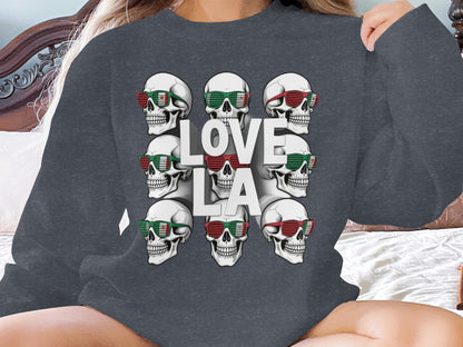 Love LA Skulls Graphic Sweatshirt product