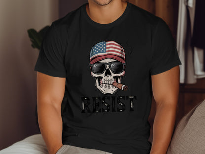 American Flag Skull Resist Graphic Tee product