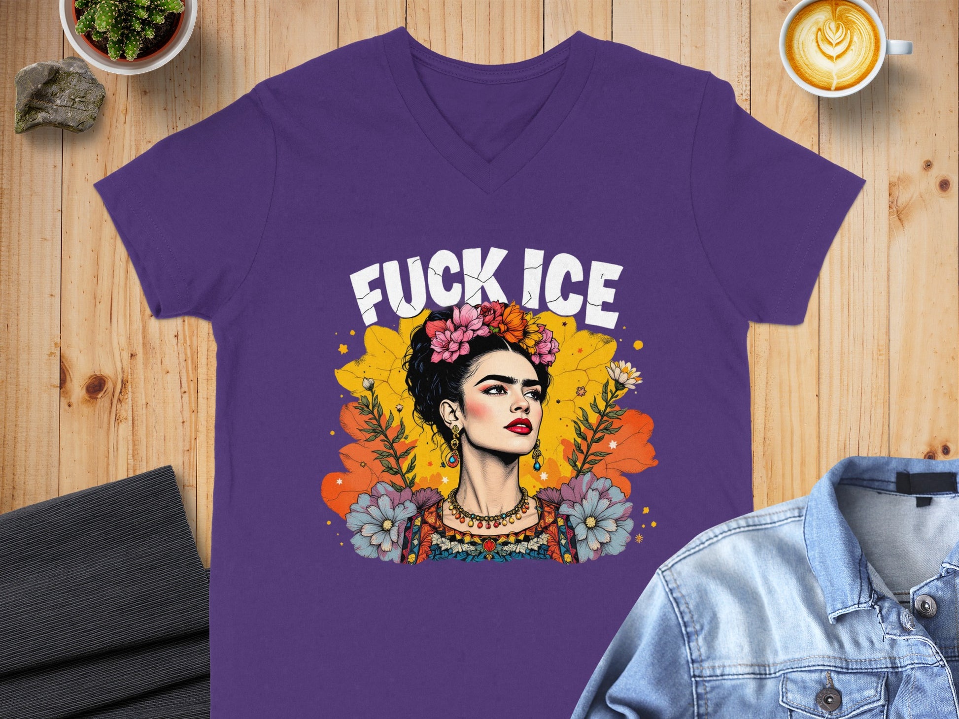 Frida Kahlo Graphic Tee with Bold Statement