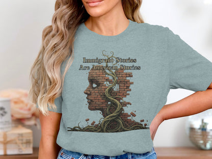 Immigrant Stories Are American Stories graphic shirt product
