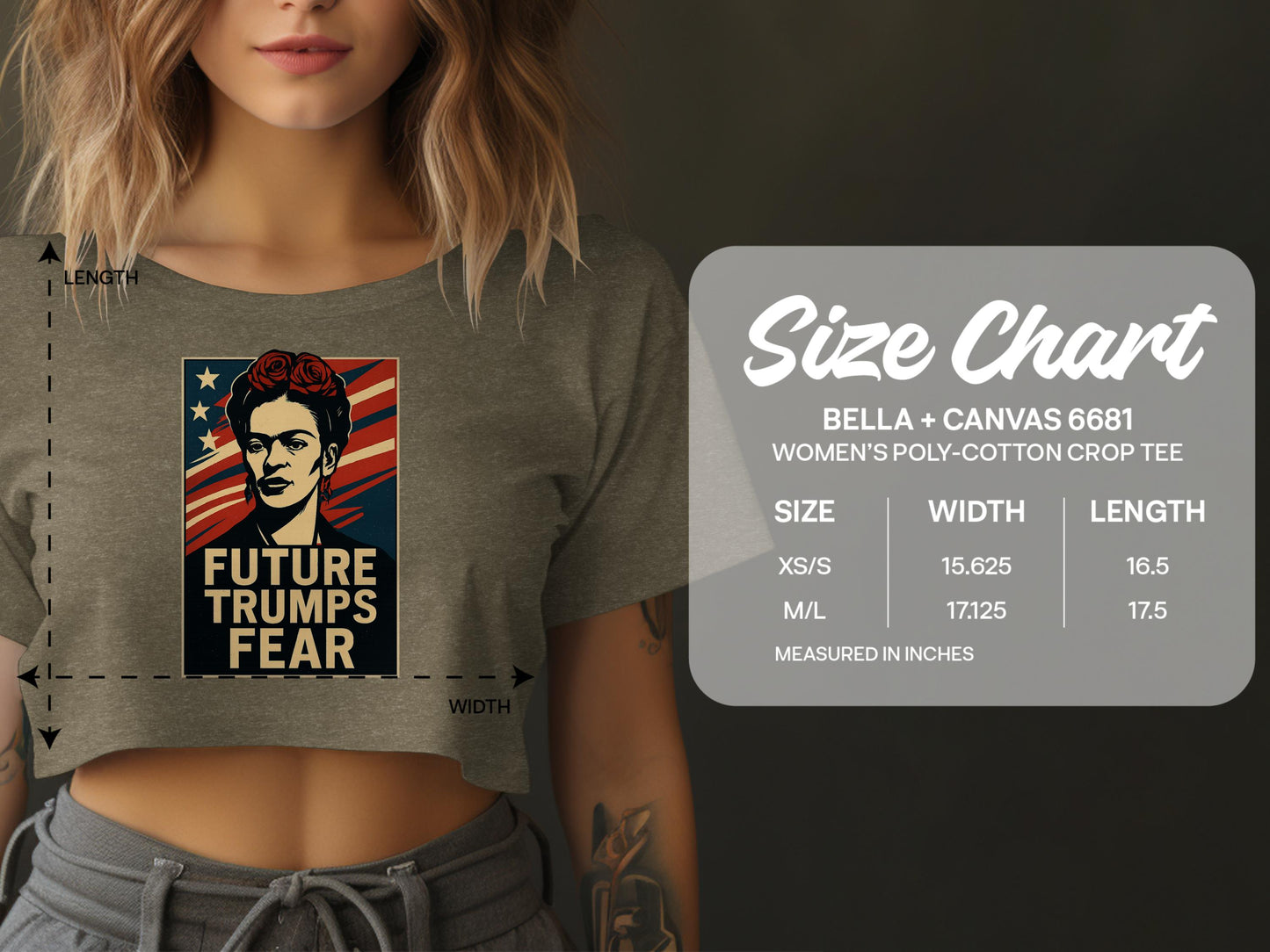 Future Trumps Fear Women's Crop Tee Product