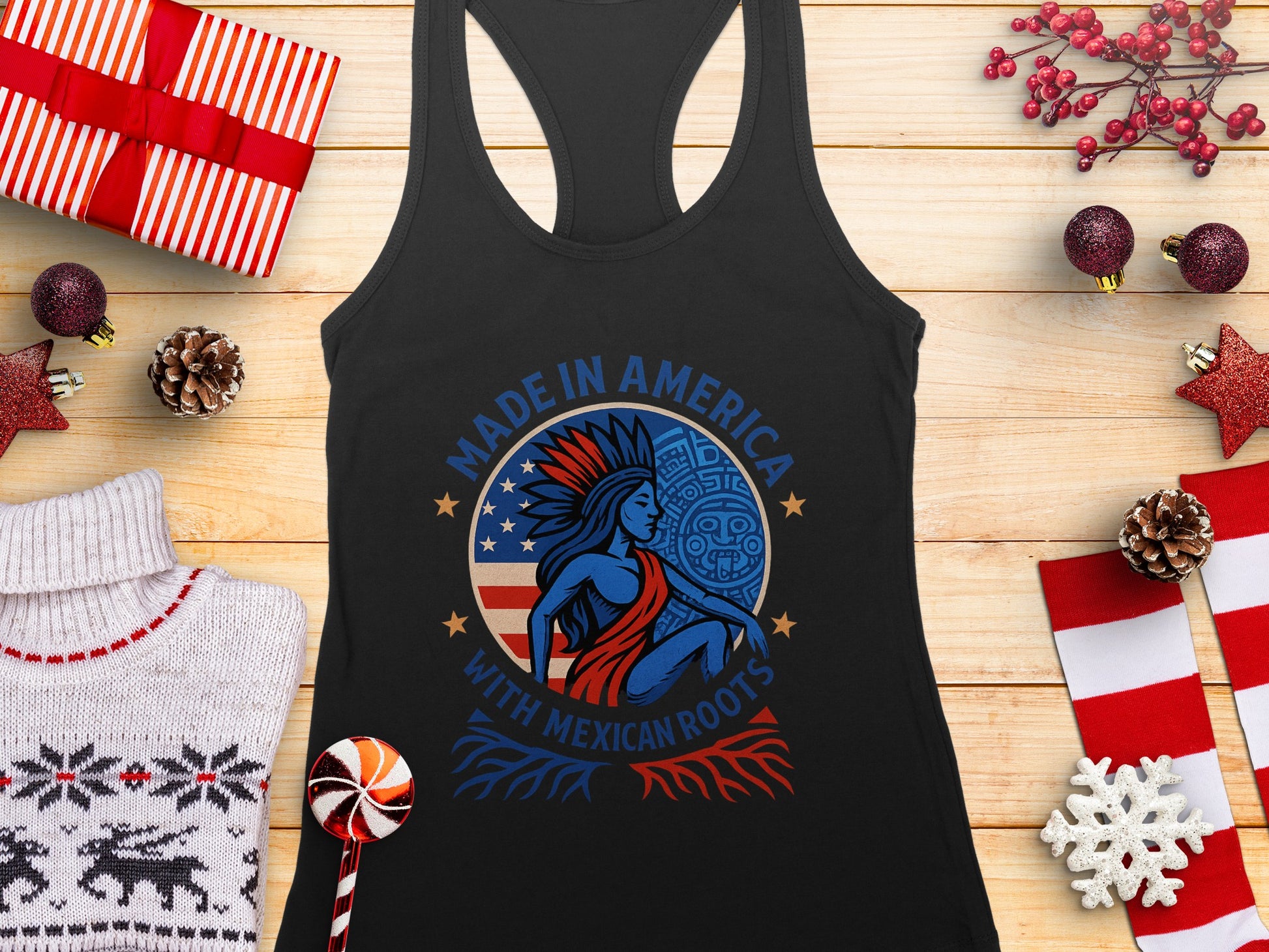 Made In America With Mexican Roots Tank Top