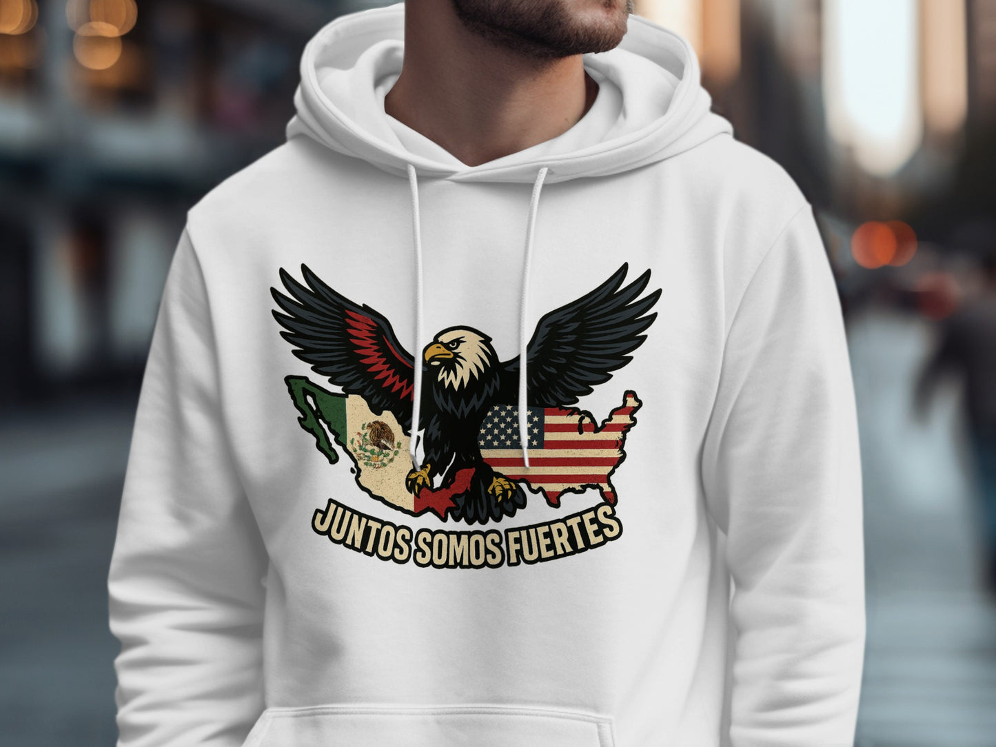 Juntos Somos Fuertes Eagle Flag Hoodie product