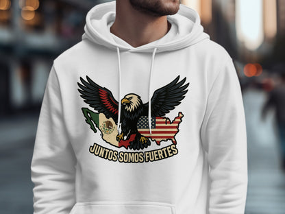 Juntos Somos Fuertes Eagle Flag Hoodie product