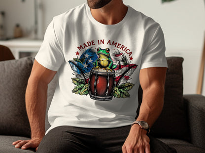 Made In America Frog Playing Bongos T-shirt product