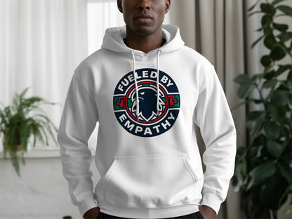 Fueled By Empathy White Graphic Hoodie product