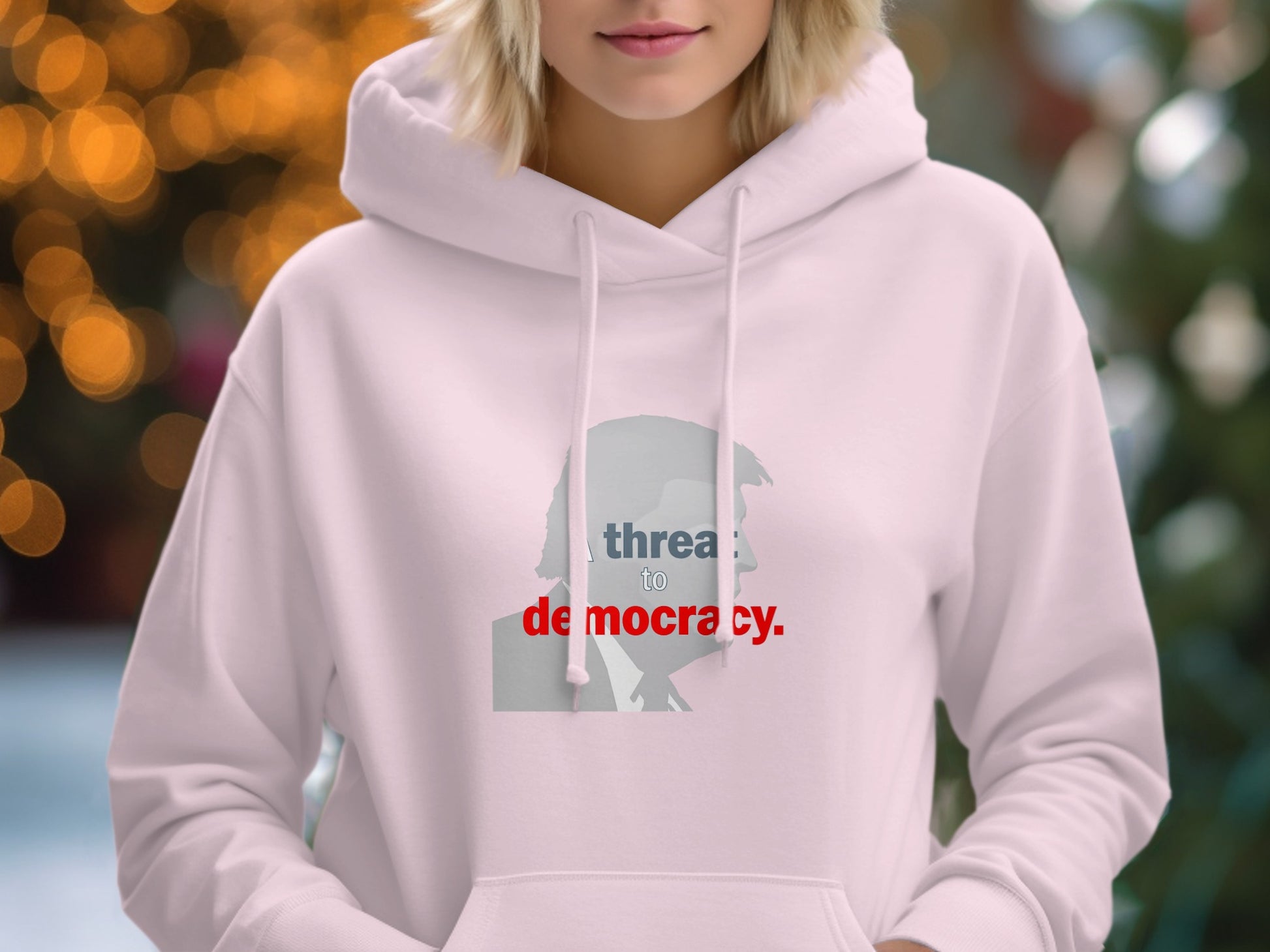 Threat to Democracy Political Statement Hoodie product type