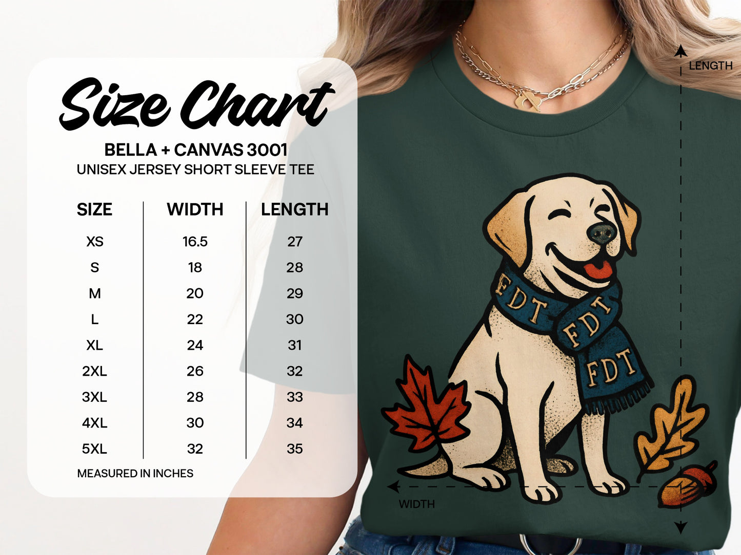 Happy Golden Retriever with Autumn Leaves Design