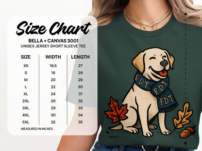 Happy Golden Retriever with Autumn Leaves Design